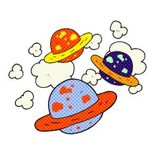 Cartoon Planets Stock Image