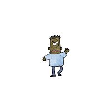 Cartoon Man Waving Goodbye Royalty Free Stock Photo