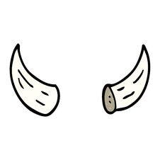 Cartoon Doodle Horns Royalty Free Stock Images
