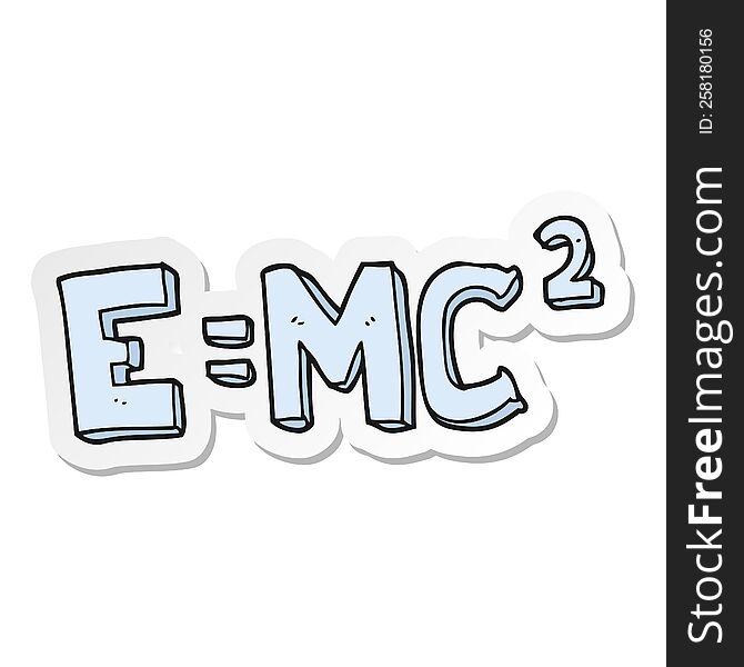 sticker of a cartoon science formula