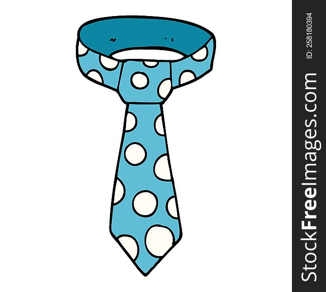 Cartoon Doodle Patterned Tie