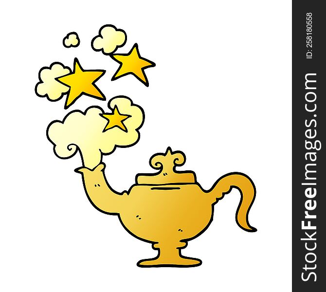 Cartoon Doodle Magic Lamp