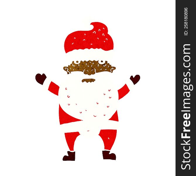 Cartoon Grumpy Santa