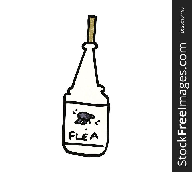 cartoon doodle flea treatment