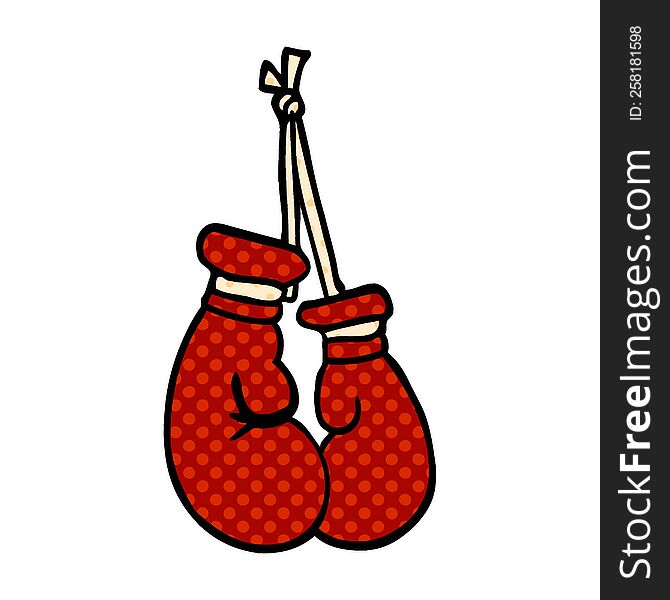 cartoon doodle boxing gloves