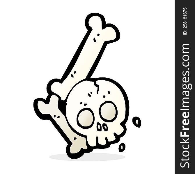 cartoon halloween bone number