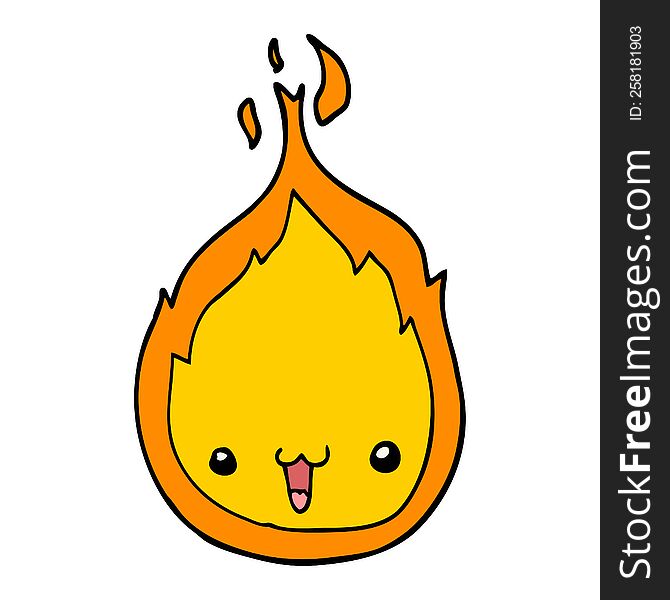 Cute Cartoon Flame