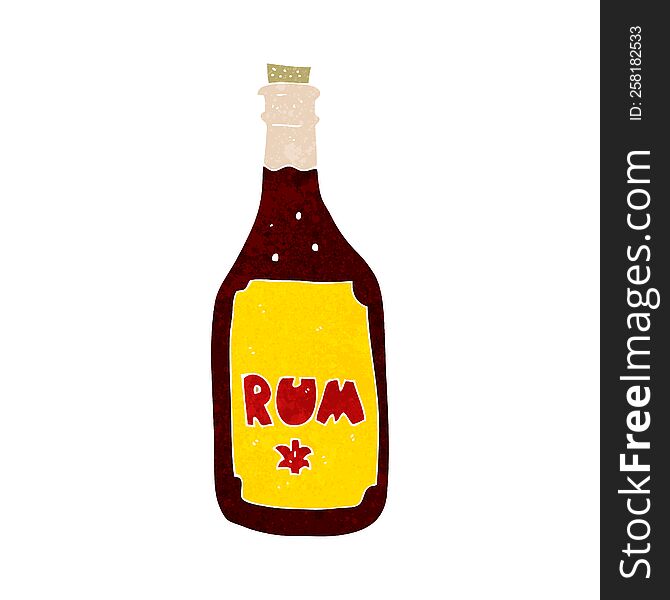 Cartoon Rum Bottle