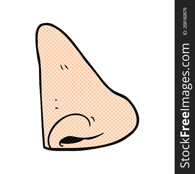 freehand drawn cartoon human nose