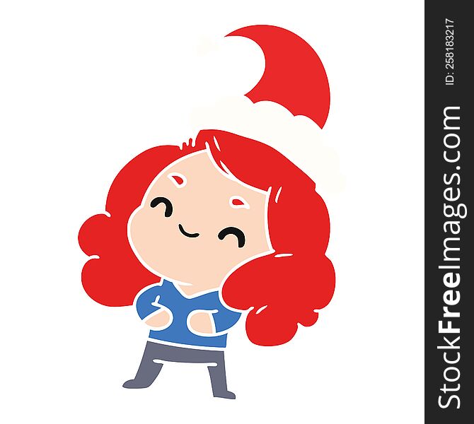 Christmas Cartoon Of Kawaii Girl