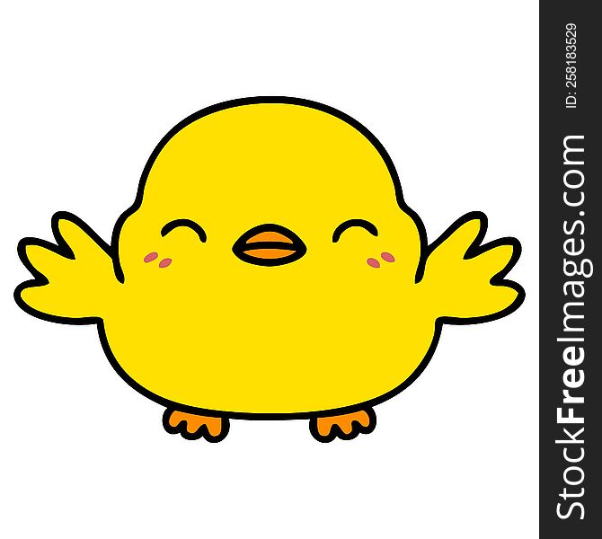 cartoon of a cute baby bird. cartoon of a cute baby bird