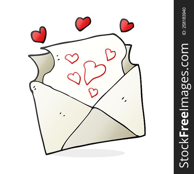 cartoon love letter