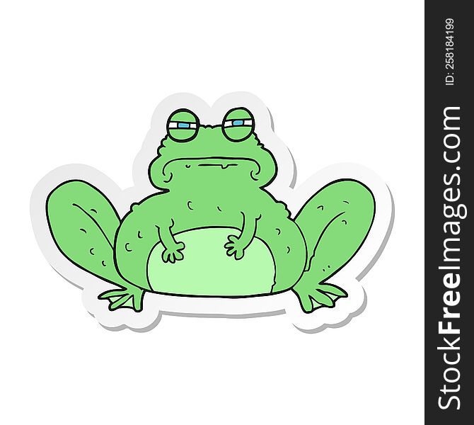 sticker of a cartoon frog