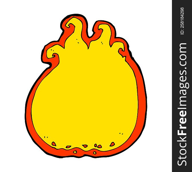 cartoon flame border