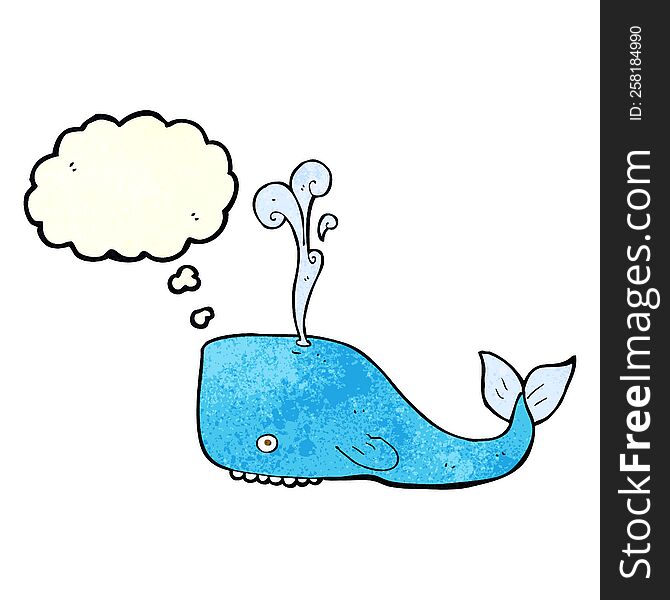 cartoon whale with thought bubble