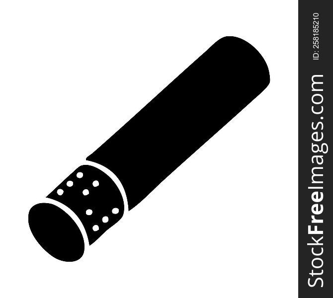 flat symbol of a cigarette stick. flat symbol of a cigarette stick