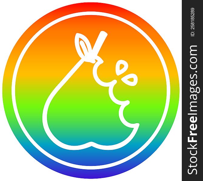 Juicy Pear Circular In Rainbow Spectrum