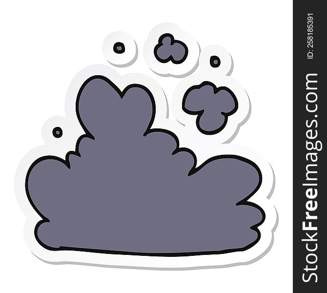 Sticker Of A Cartoon Cloud