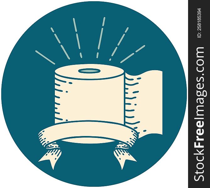 Icon Of Tattoo Style Toilet Paper