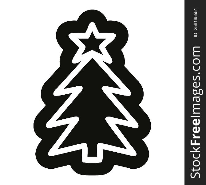 christmas tree icon symbol
