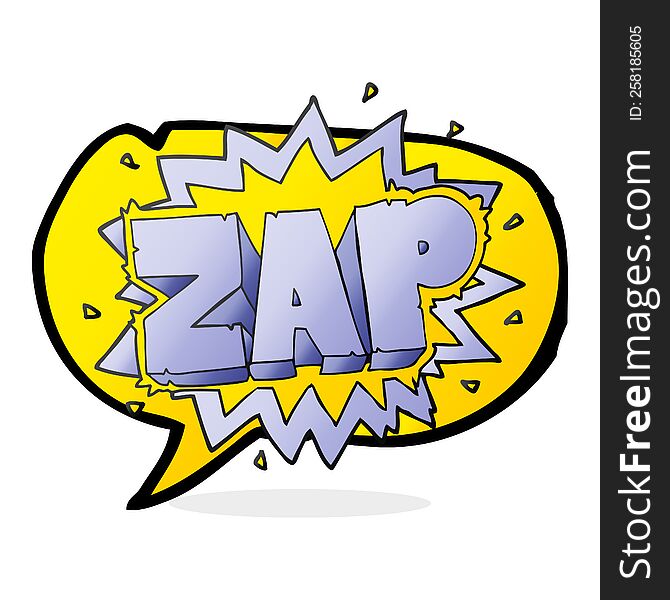 Speech Bubble Cartoon Zap Explosion Sign