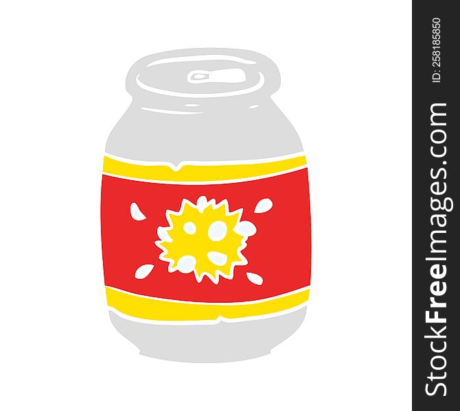 Flat Color Style Cartoon Can Of Soda