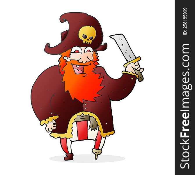 Cartoon Pirate Captain