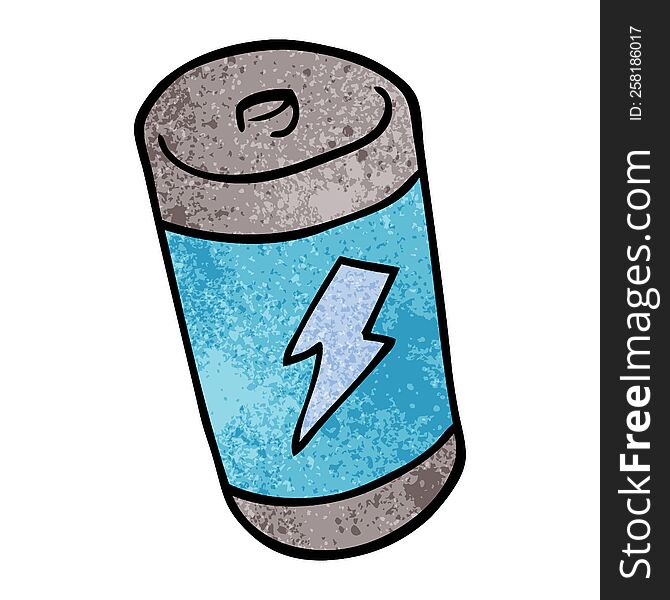 cartoon doodle of a battery