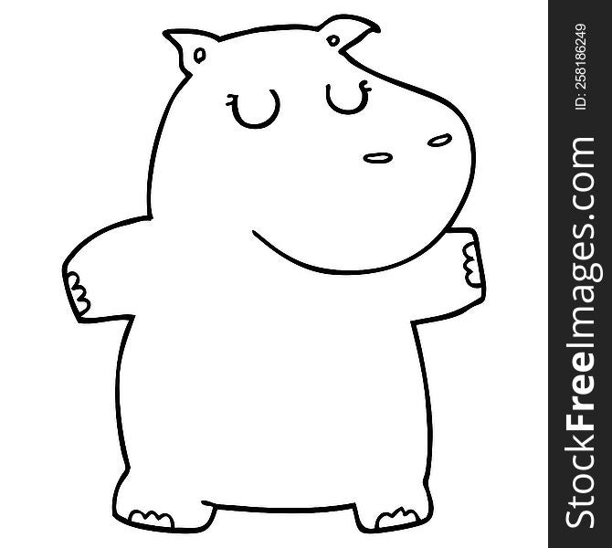 cartoon hippo