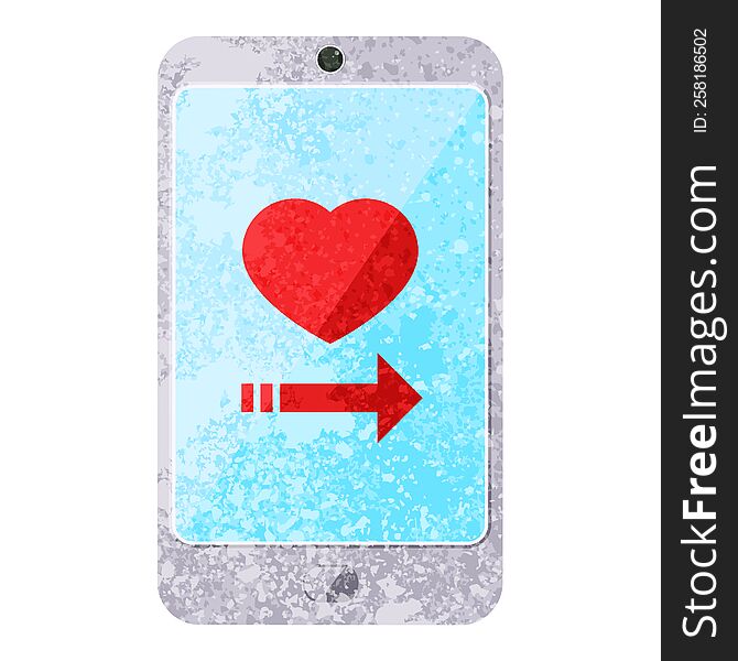 Dating App On Cell Phone Graphic Icon