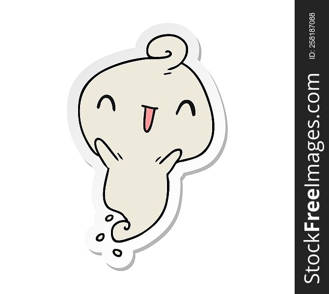 Sticker Cartoon Kawaii Cute Dead Ghost