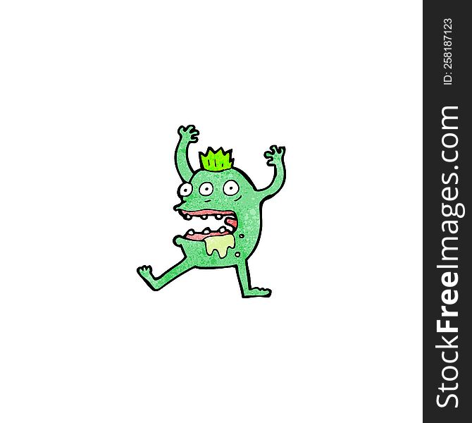cartoon alien monster