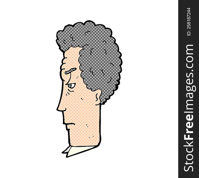 Cartoon Grey Haired Man