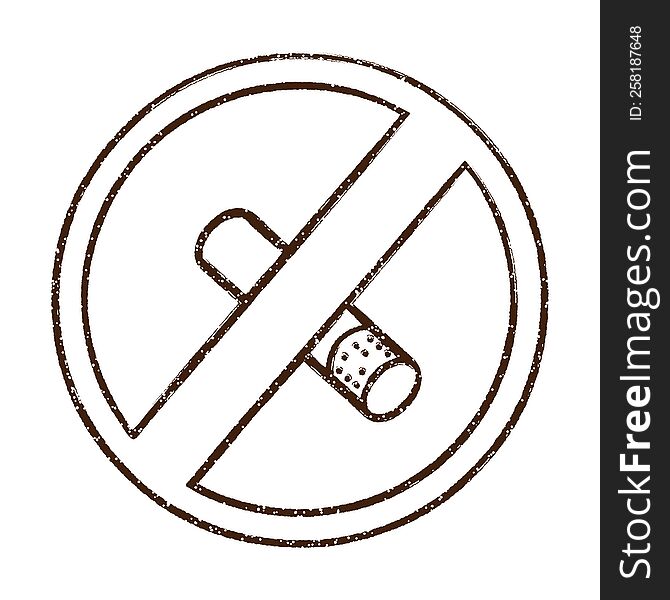 No Smoking Charcoal Drawing