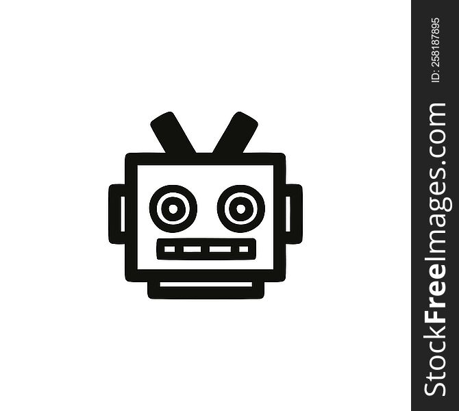 robot head icon symbol