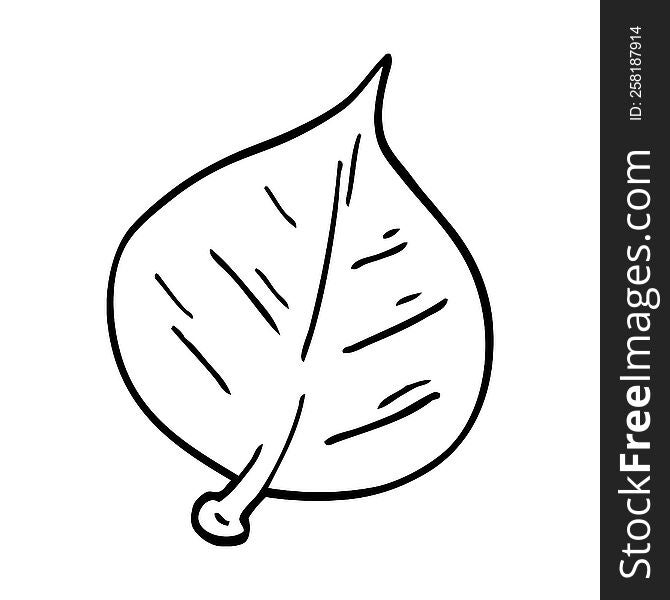 line drawing cartoon leaf