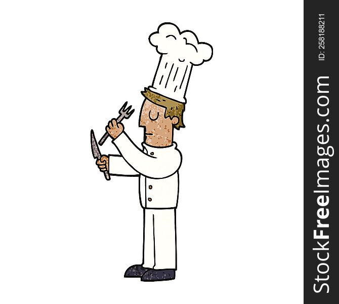 cartoon doodle talented chef
