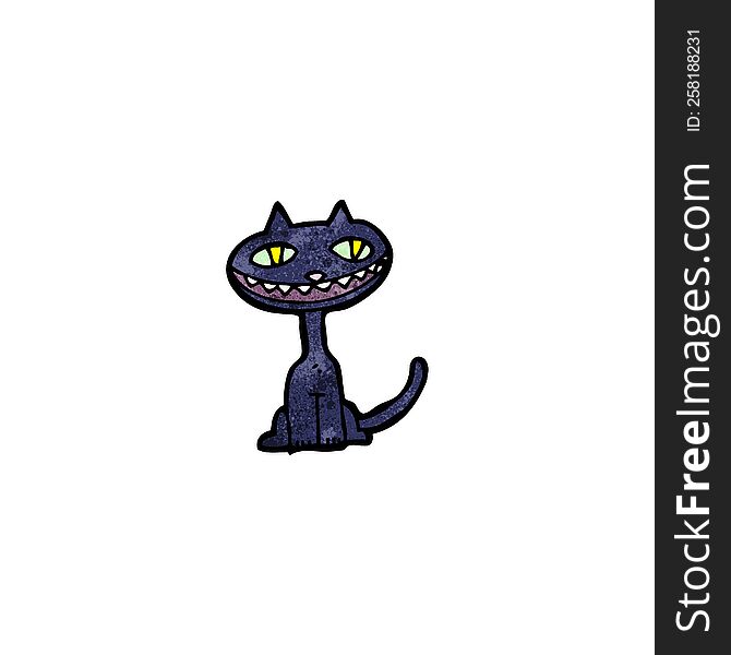 cartoon black cat