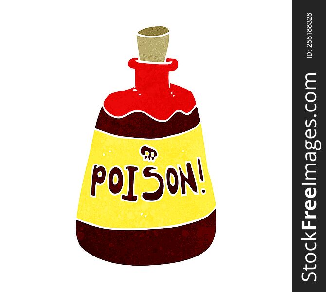 cartoon bottle of poison