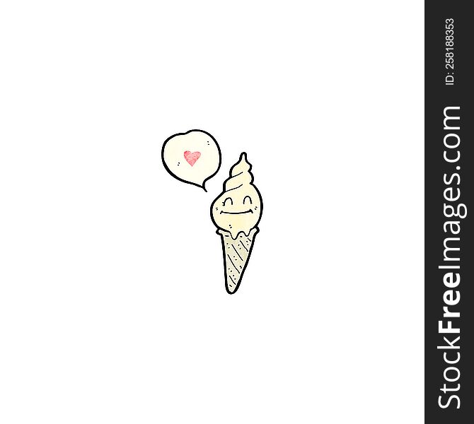 cartoon ice cream cone character