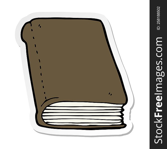 Sticker Of A Cartoon Book