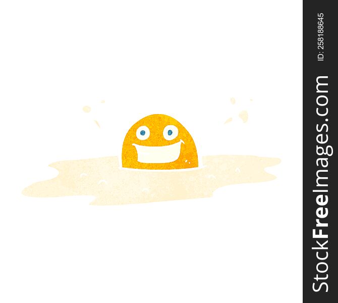 happy cartoon fried egg