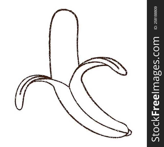 Banana Charcoal Drawing