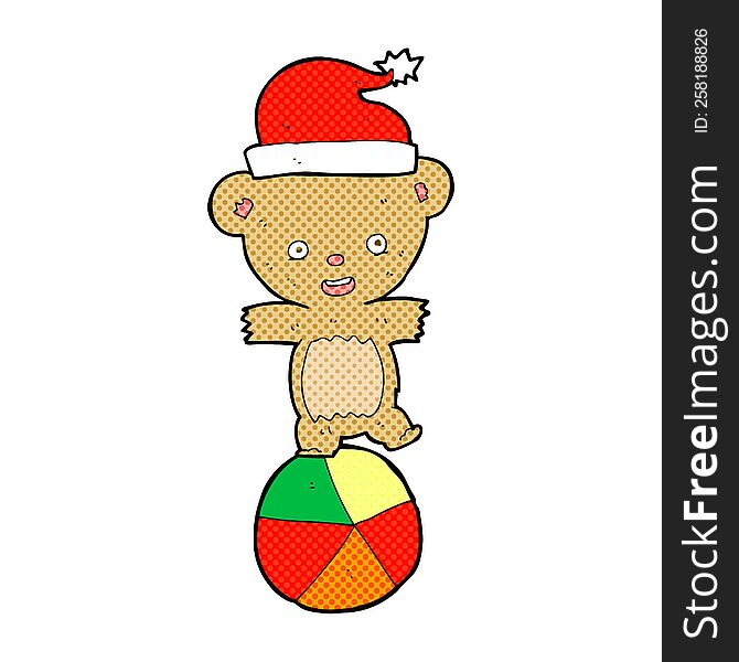 Cartoon Christmas Teddy Bear