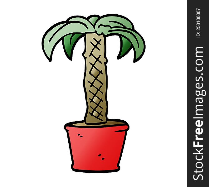 Cartoon Doodle Potted Plant