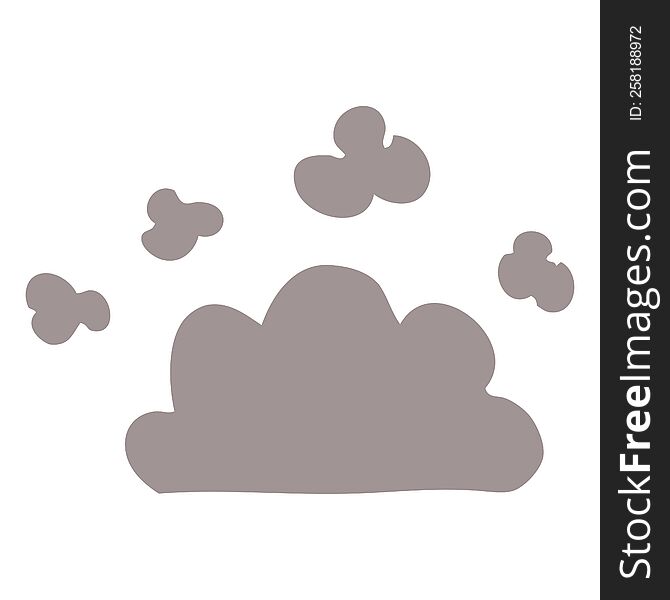 cartoon doodle weather cloud