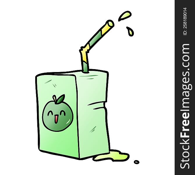 cartoon apple juice box. cartoon apple juice box