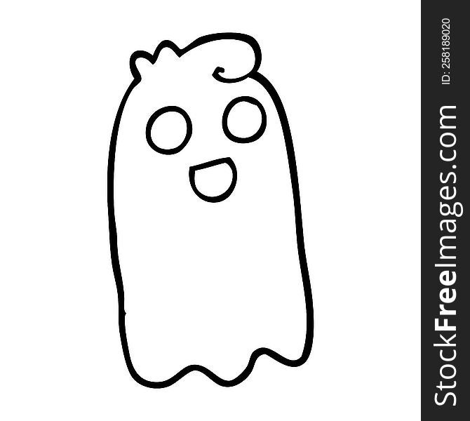 Black And White Cartoon Ghost