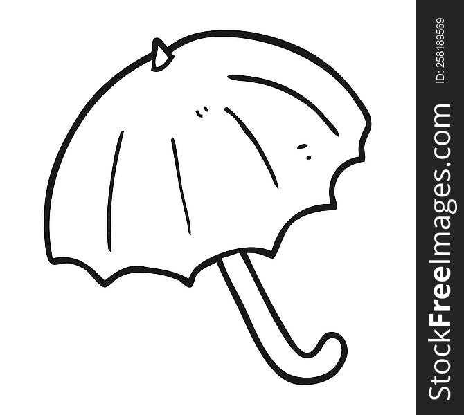 black and white cartoon umbrella