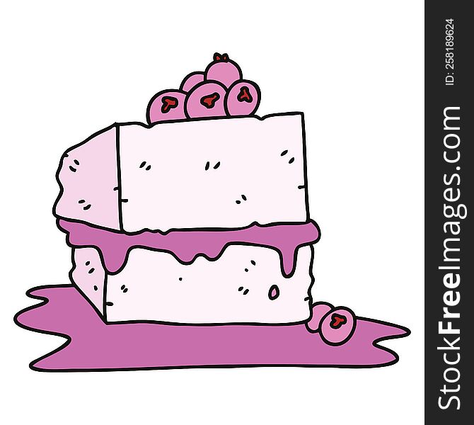 Quirky Hand Drawn Cartoon Cake
